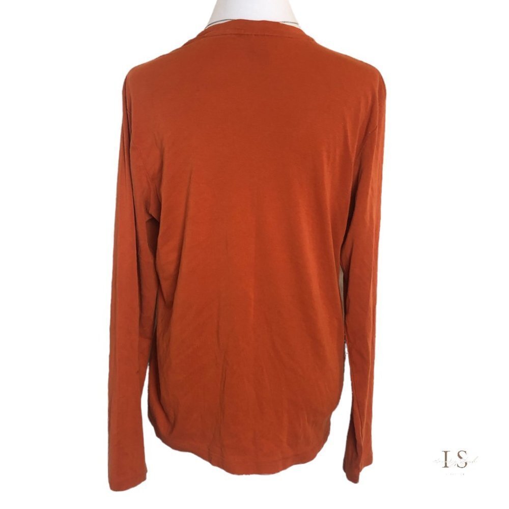 Express Solid Print Rust Brown/ Burnt Orange Mens… - image 4